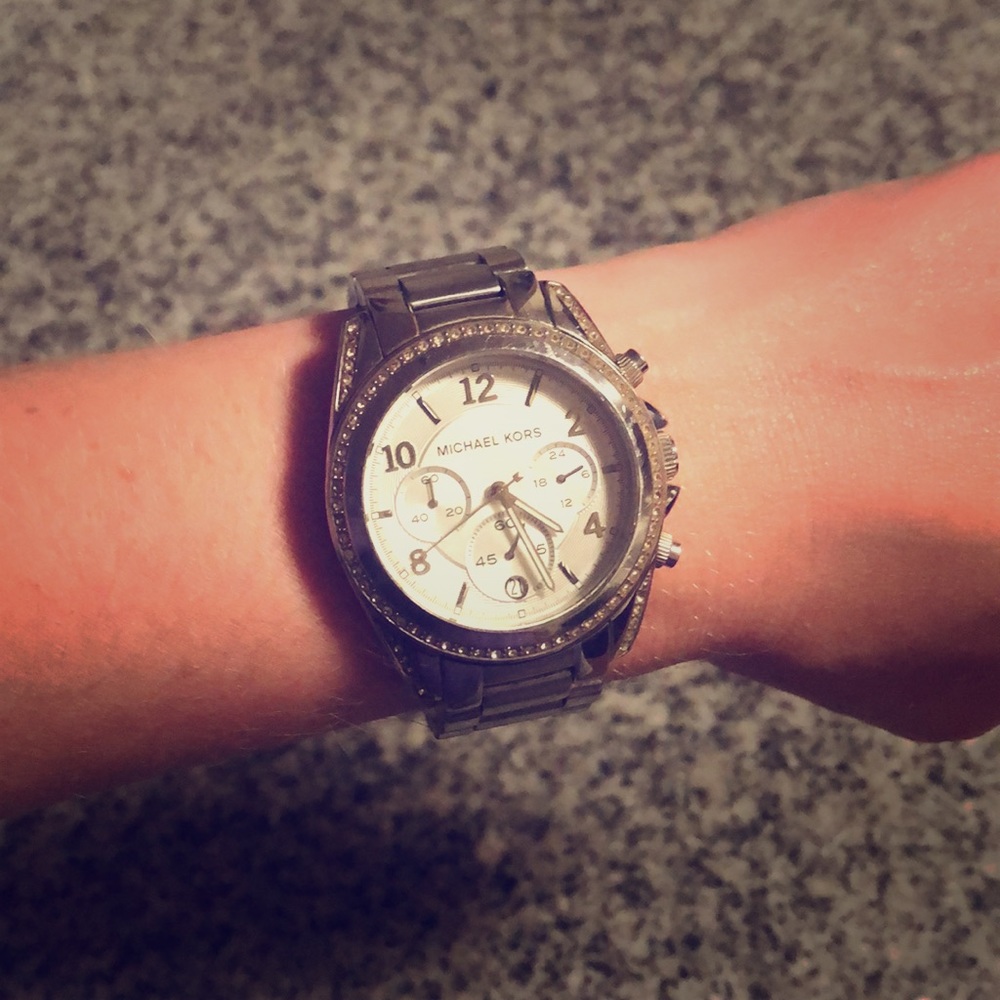 Large face diamond Michael Kors watch